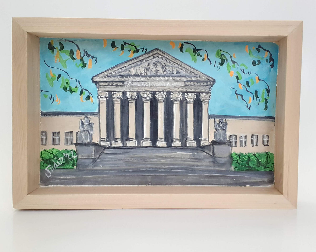 Shadow Box with Original painting of the Supreme Court