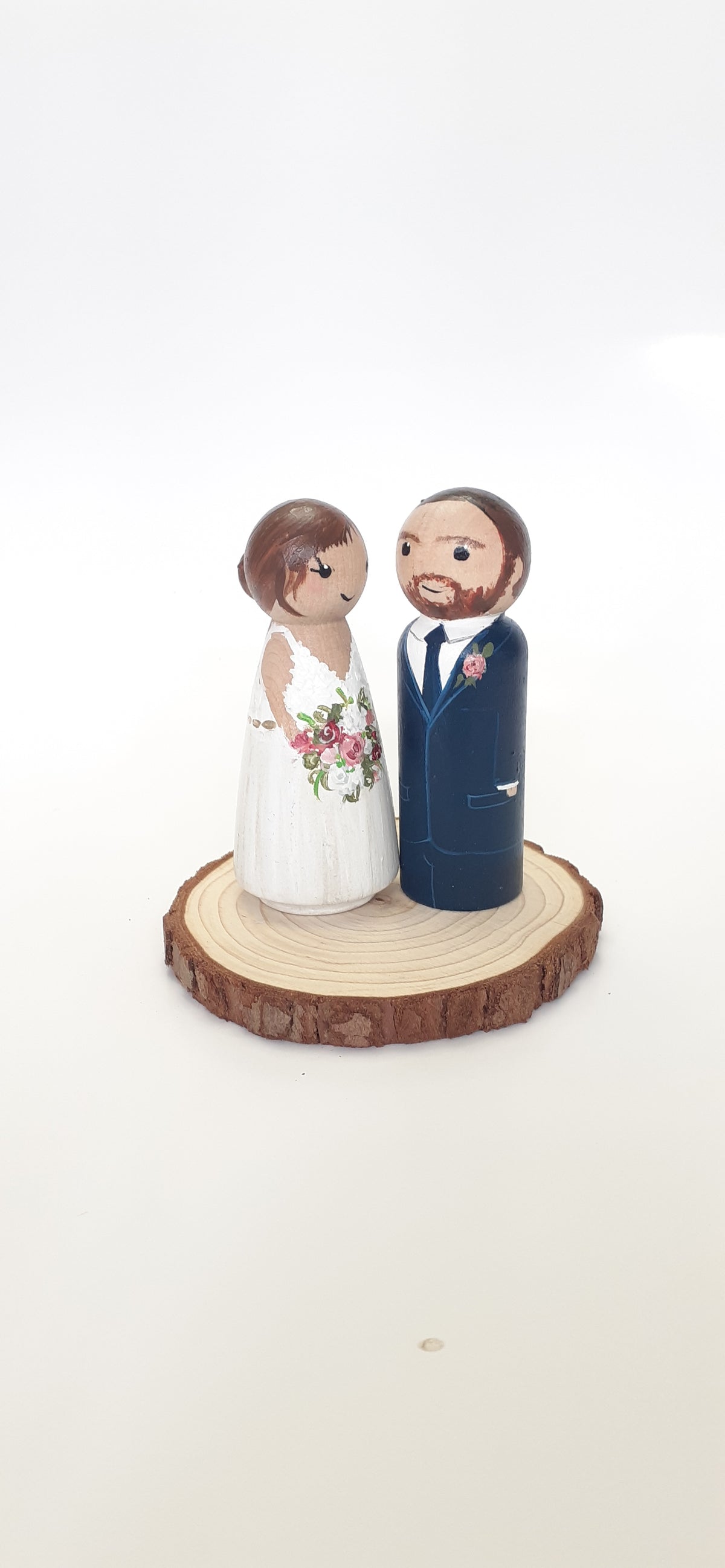 Customized Wedding Cake Topper, personalized peg dolls