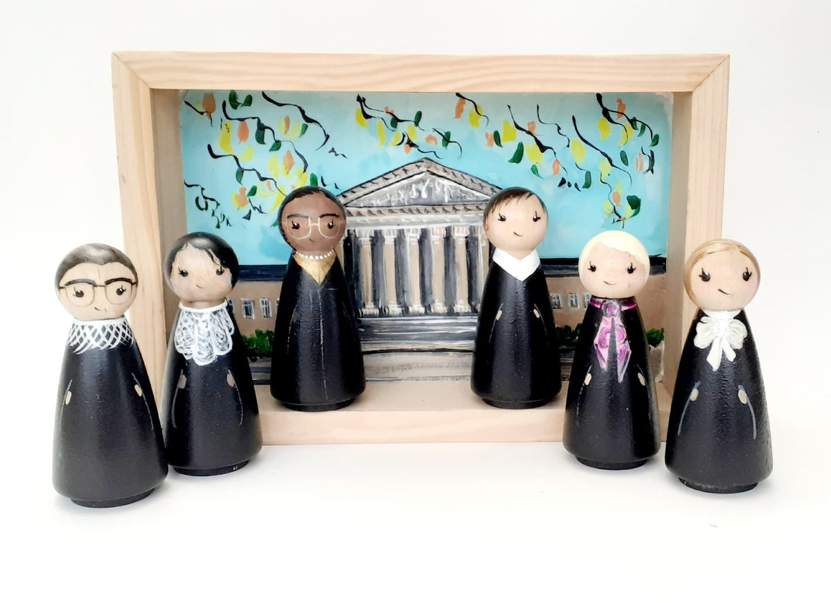 Female judges of the Supreme Court peg dolls