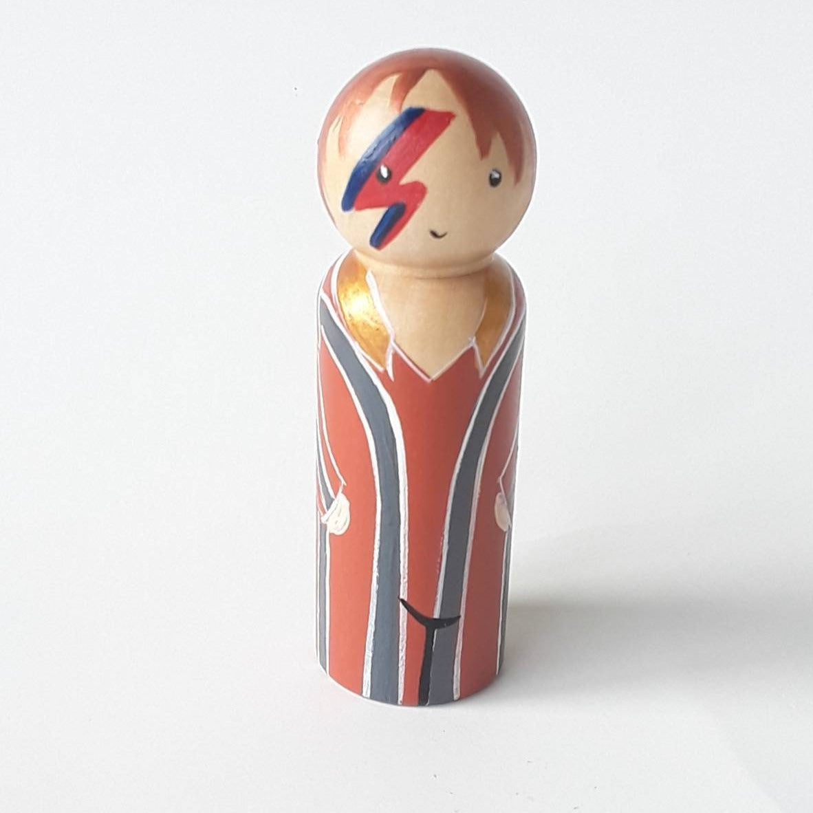 David Bowie peg doll, David Bowie gifts, David Bowie memorabilia, gift Ziggy Stardust art, Cake Topper, David Bowie art, David Bowie party