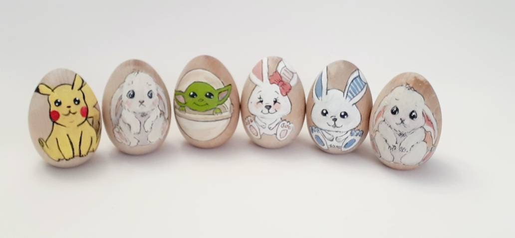 sweet bunny easter egg, baby&#39;s first easter, bunny rabbit wooden easter egg, personalized easter egg, easter basket filler, easter egg